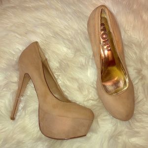 Tan pumps